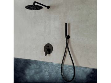 EGO - F5713KB-25X - Single handle shower set with diverter with overhead shower by Rubinetteria Giulini - view 2